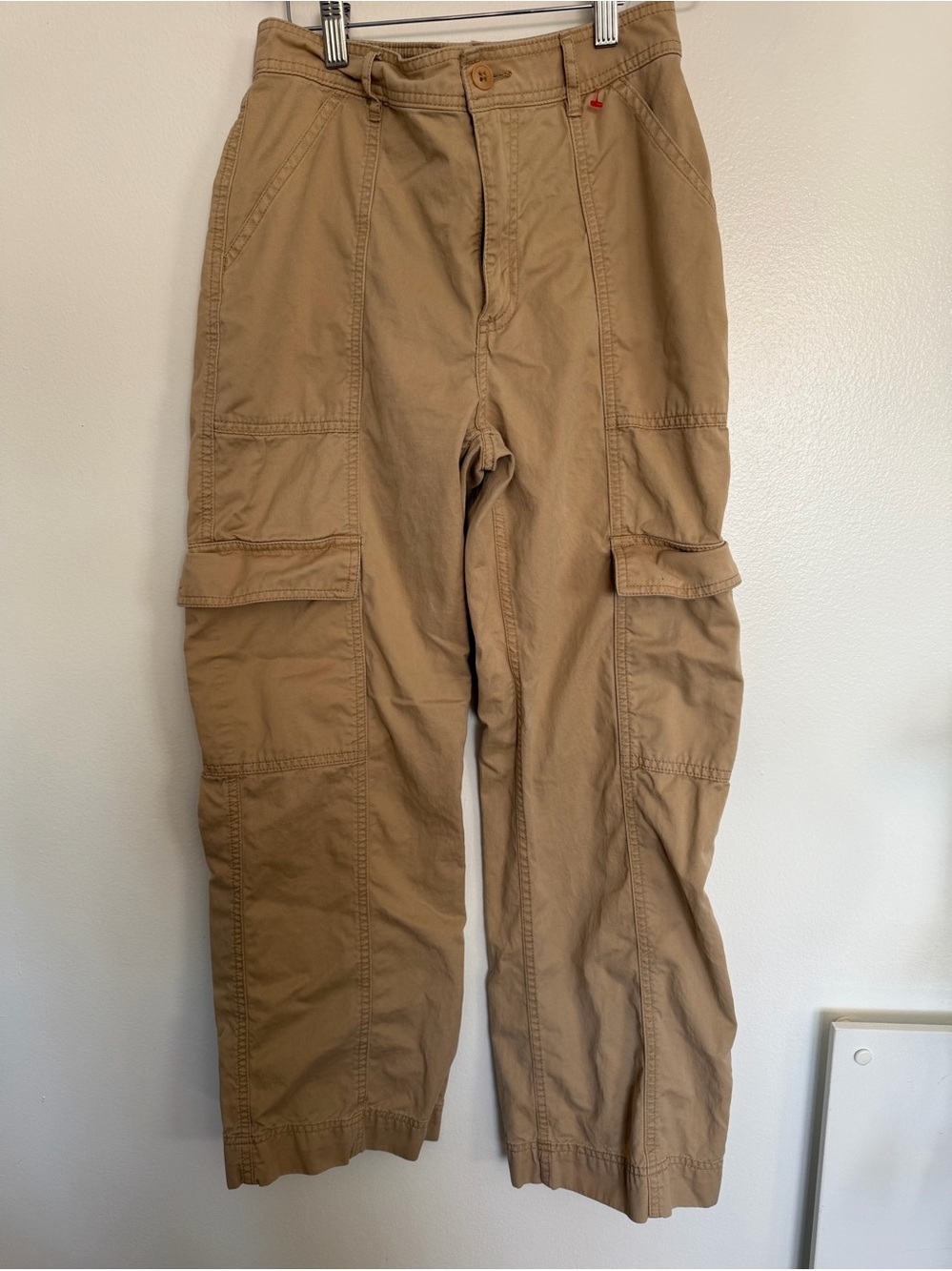 Vintage Abercrombie & Fitch Khaki Drawstring Baggy Cargo Pants 27 4S Y2K - Picture 6 of 11
